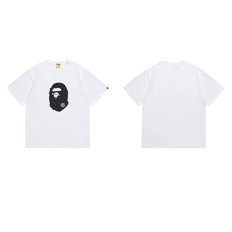 Bathing Shark and ape head print T Shirts NextBlock
