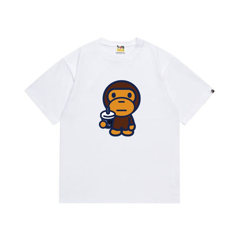 Bathing Shark and ape head print T Shirts NextBlock