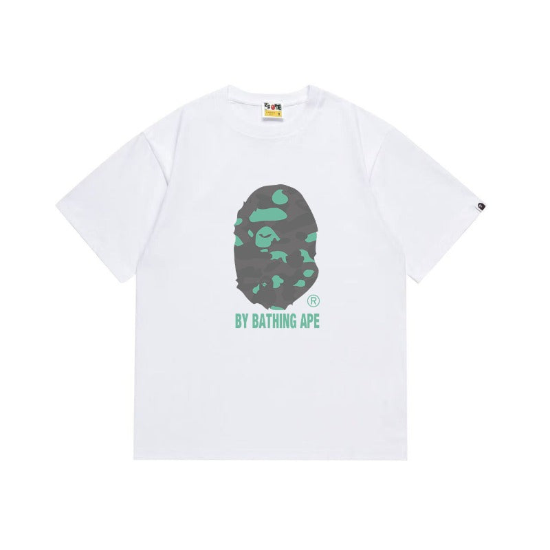 Bathing Shark and ape head print T Shirts NextBlock