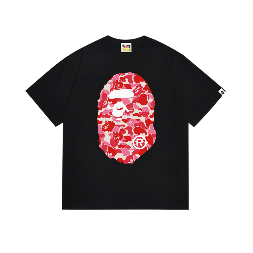 Bathing Shark and ape head print T-Shirt NextBlock