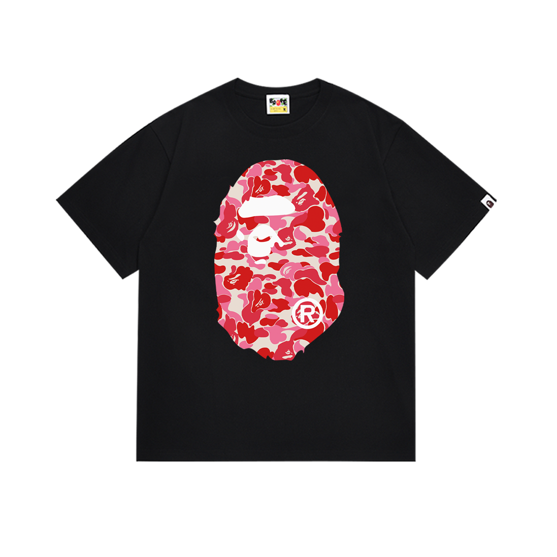 Bathing Shark and ape head print T-Shirt NextBlock