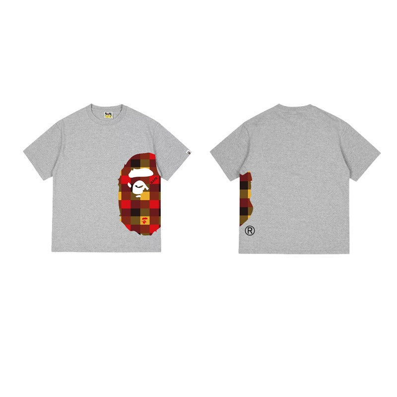 Bathing Shark and ape head print T Shirts NextBlock