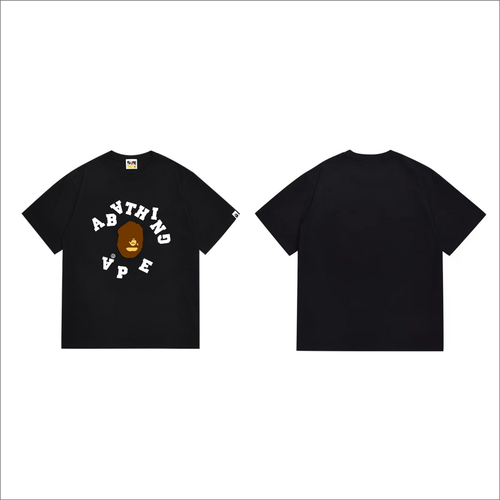 Bathing Shark and ape head print T-Shirt NextBlock