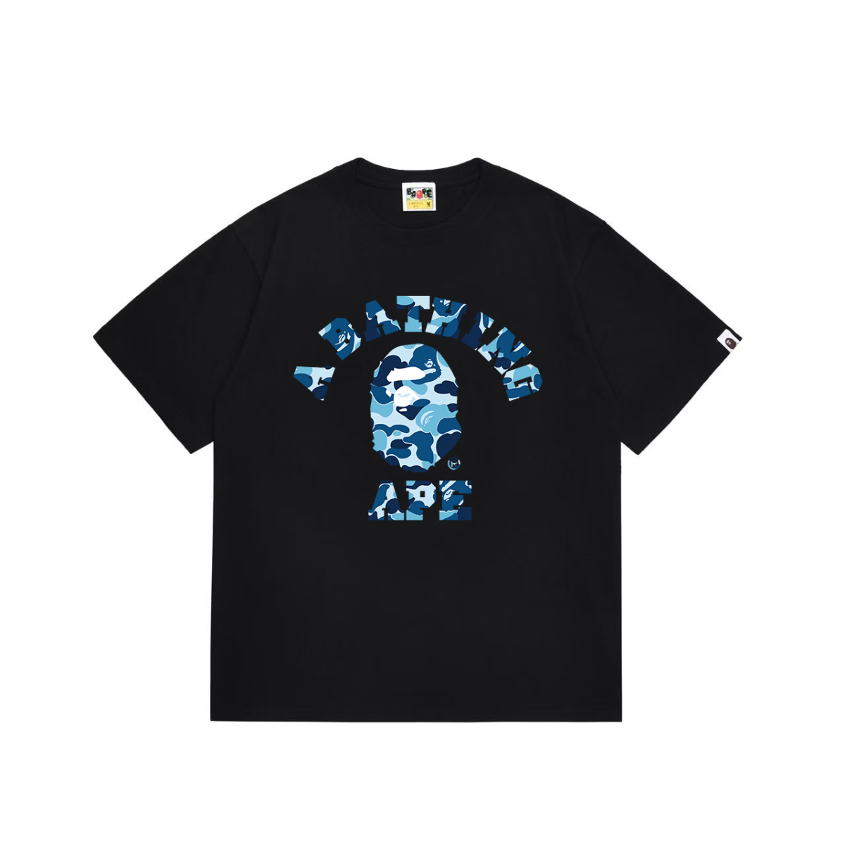 Bathing Shark and ape head print T-Shirt NextBlock