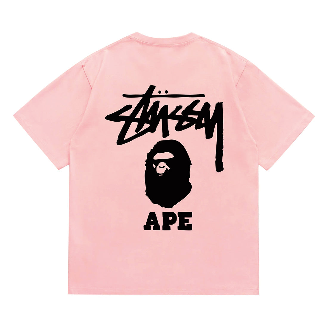 Bathing Shark and ape head print T-Shirt NextBlock