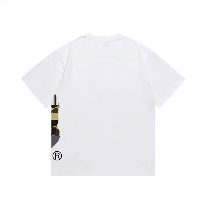Bathing Shark and ape head print T Shirts NextBlock