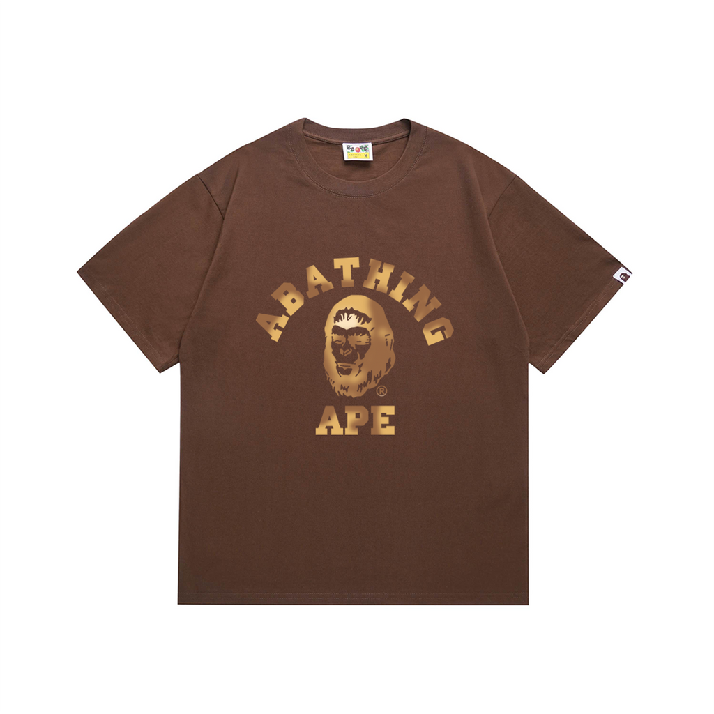 Bathing Shark and ape head print T-Shirt NextBlock