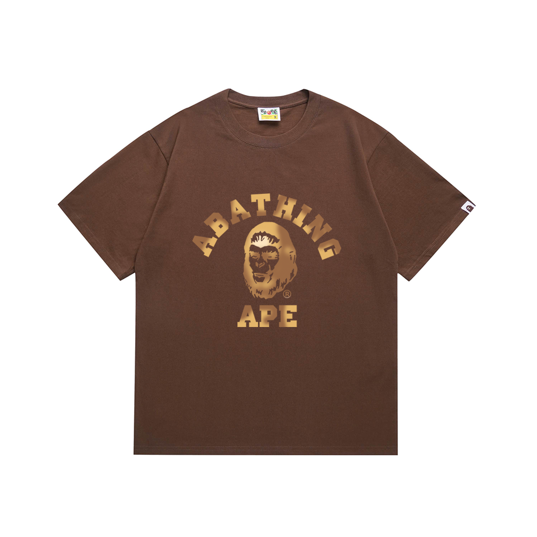 Bathing Shark and ape head print T-Shirt NextBlock