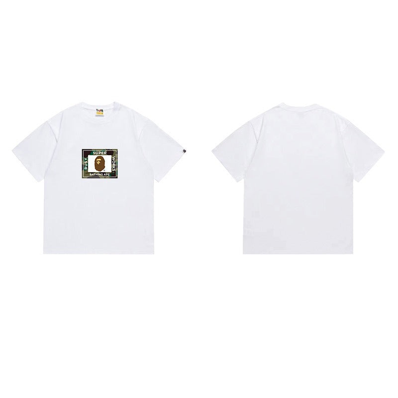 Bathing Shark and ape head print T Shirts NextBlock