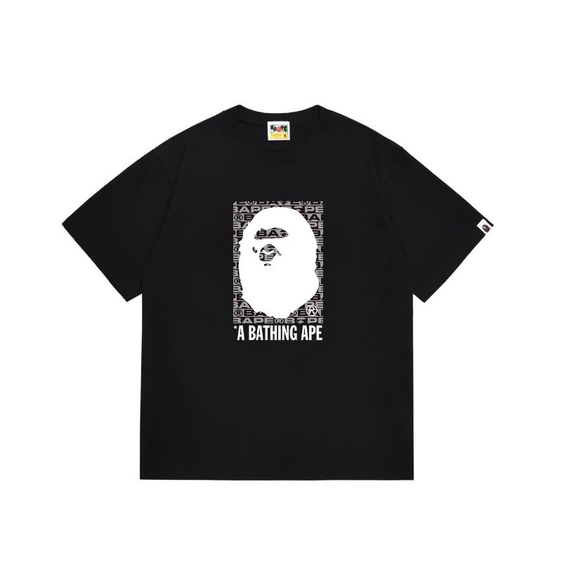 Bathing Shark and ape head print T Shirts NextBlock