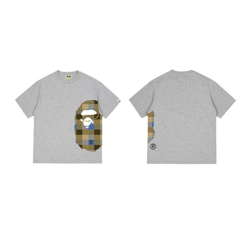 Bathing Shark and ape head print T Shirts NextBlock