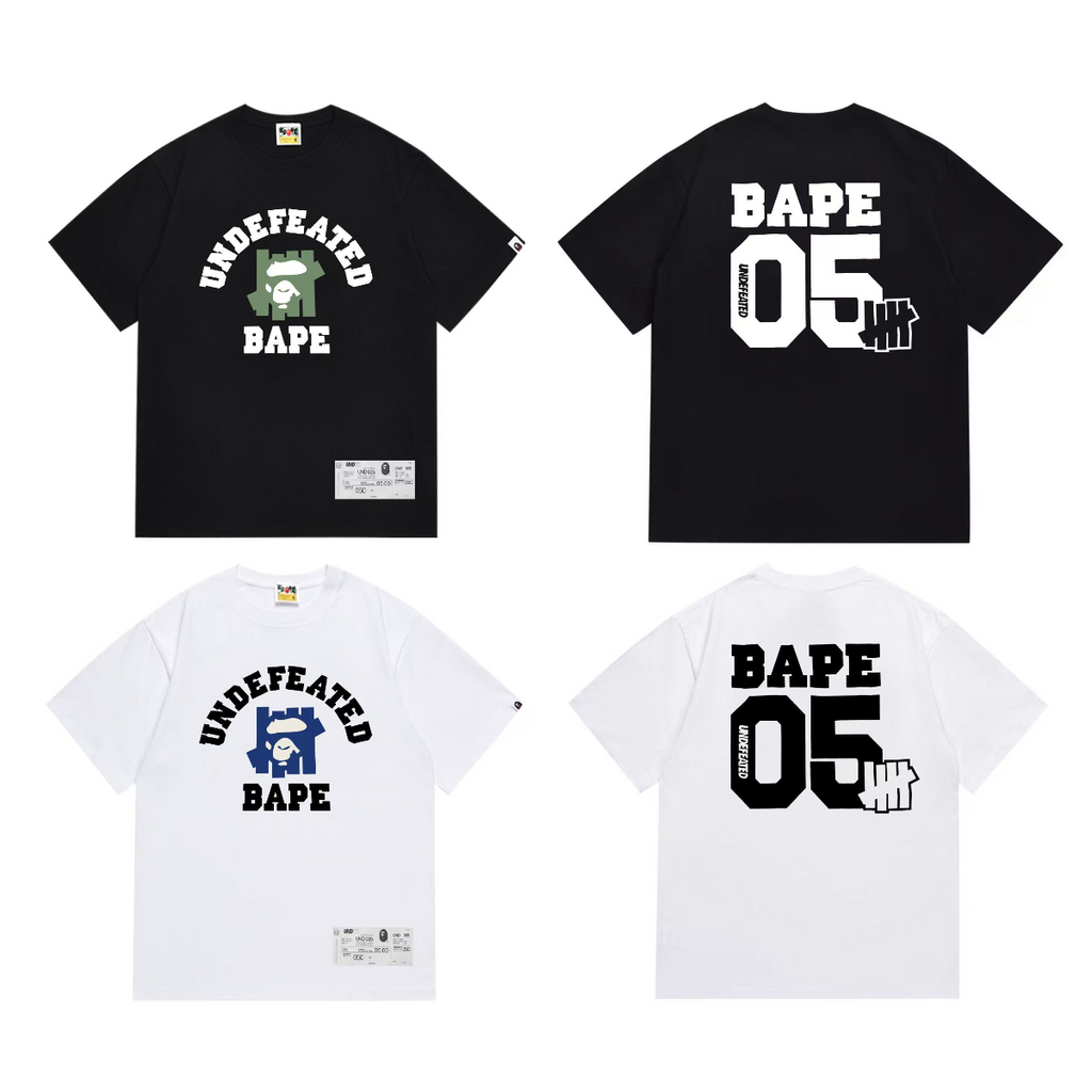 Bathing Shark and ape head print T-Shirt NextBlock