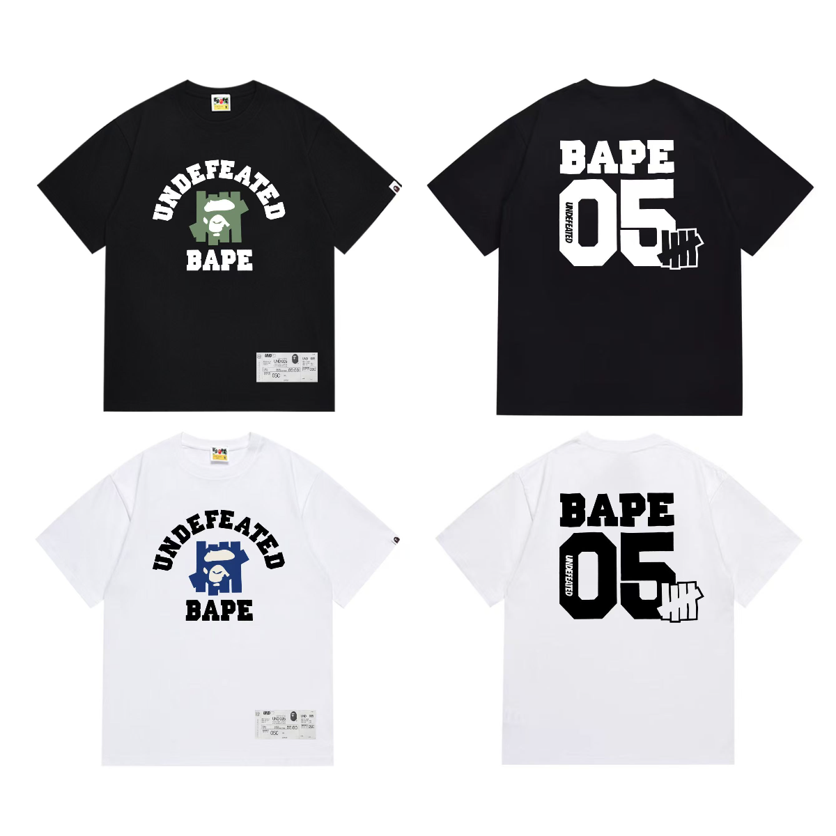 Bathing Shark and ape head print T-Shirt NextBlock