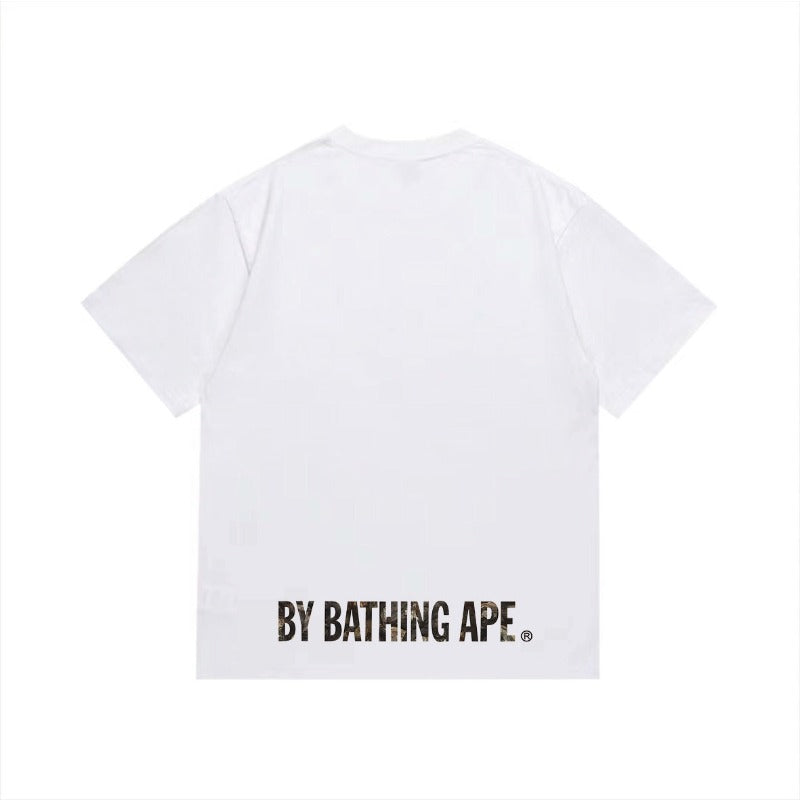Bathing Shark and ape head print T Shirts NextBlock
