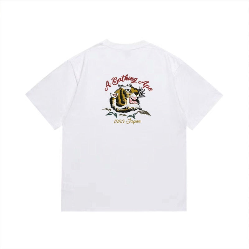 Bathing Shark and ape head print T Shirts NextBlock