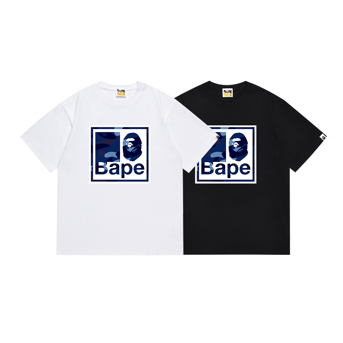 Bathing Shark and ape head print T Shirts NextBlock