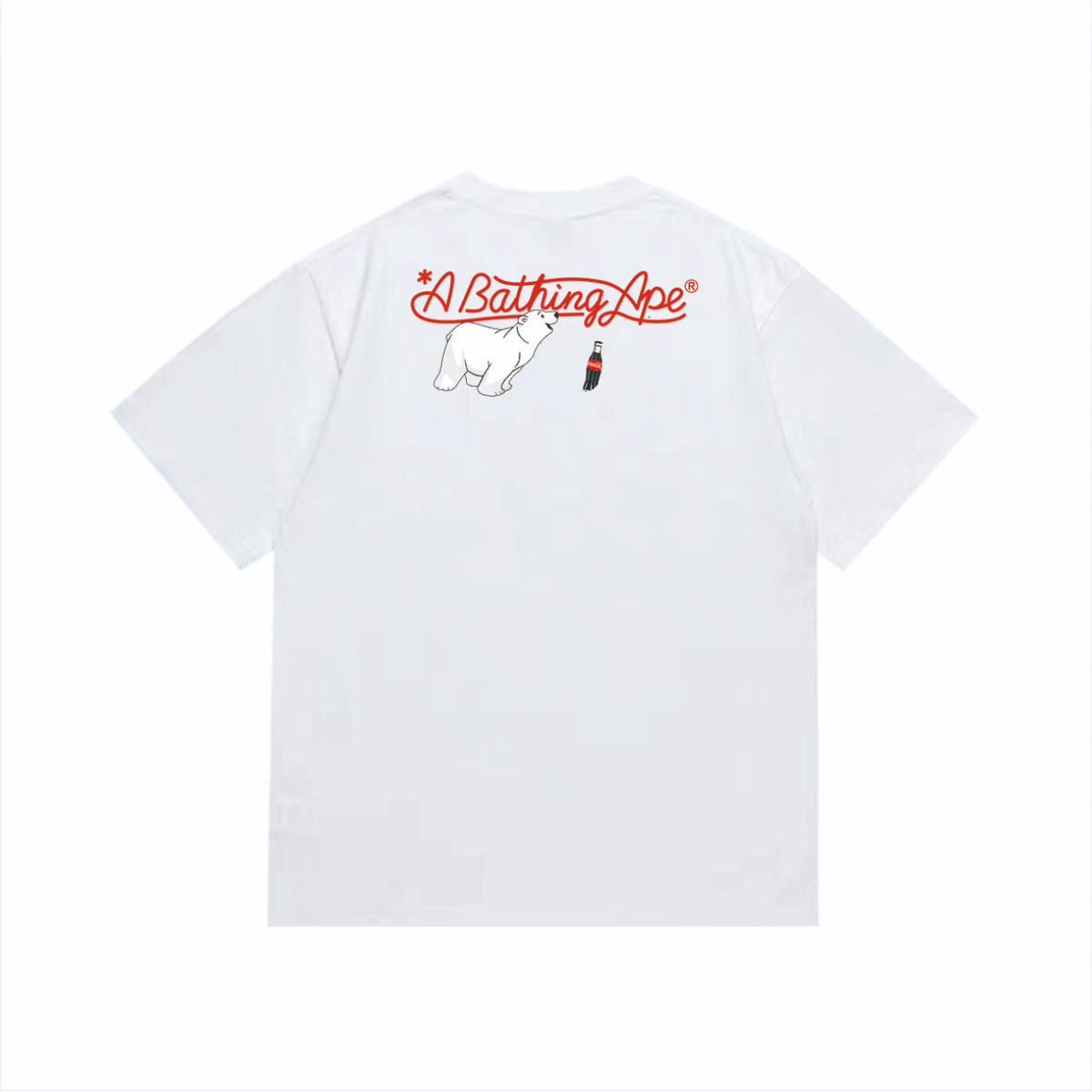 Bathing Shark and ape head print T-Shirt NextBlock