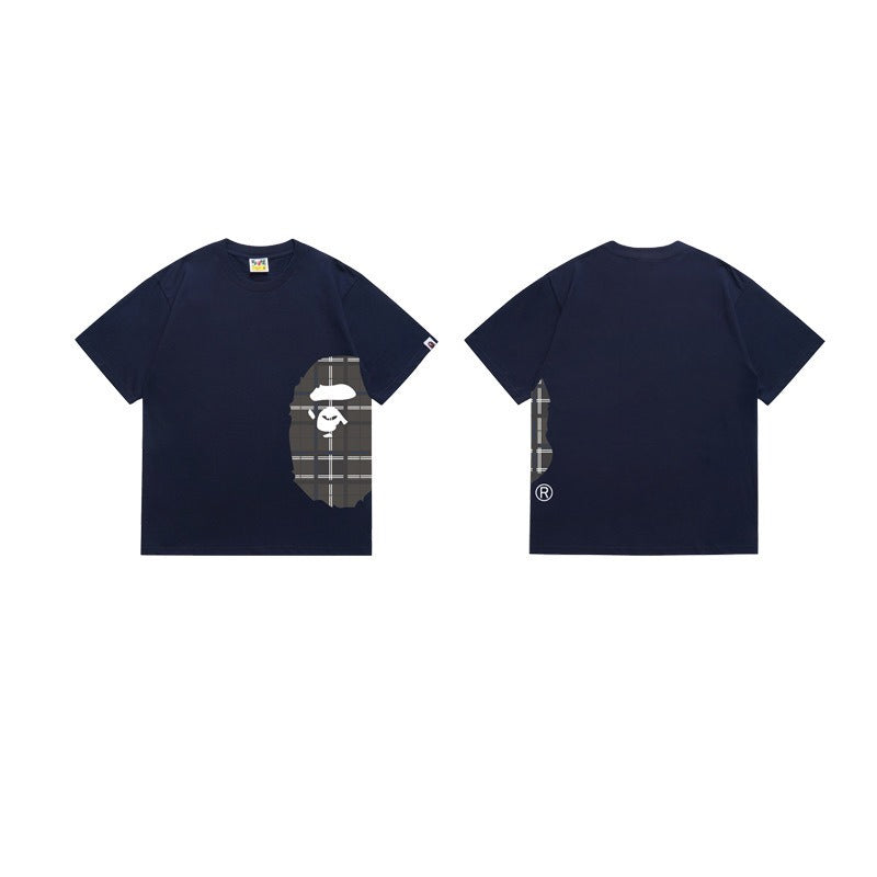 Bathing Shark and ape head print T Shirts NextBlock