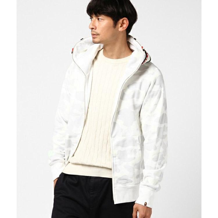 Bathing Shark and ape head print Hoodie Black and White Luminous Shark Coat Looped Fabric Hooded Shark Sweater Shark Emb NextBlock