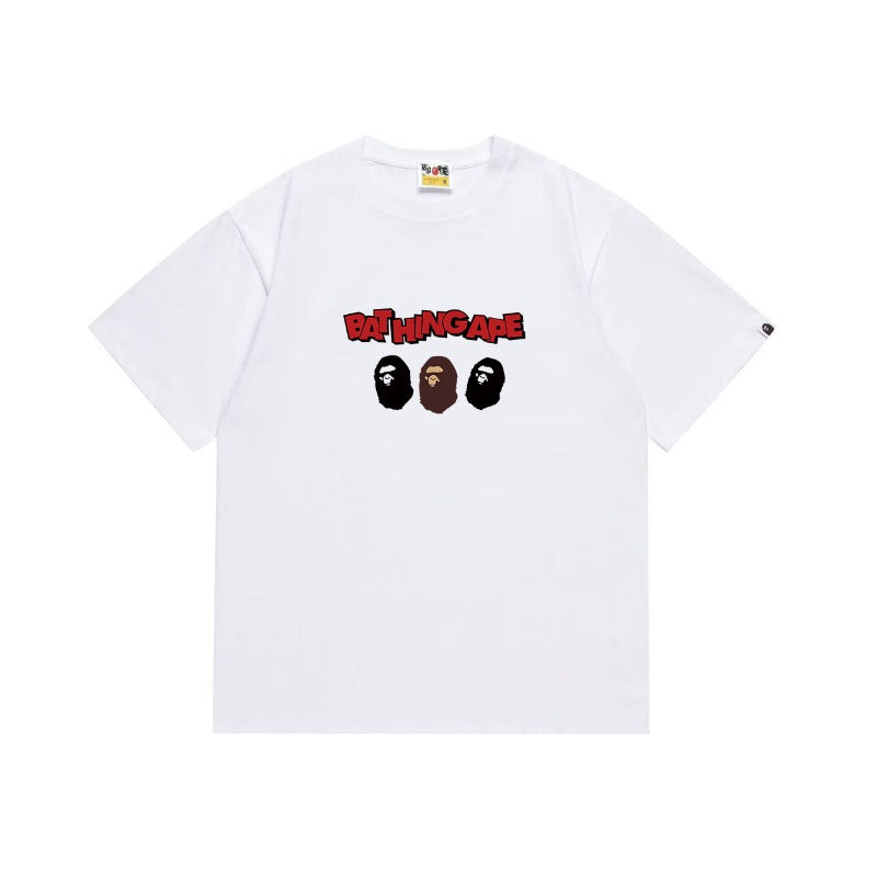 Bathing Shark and ape head print T Shirts NextBlock
