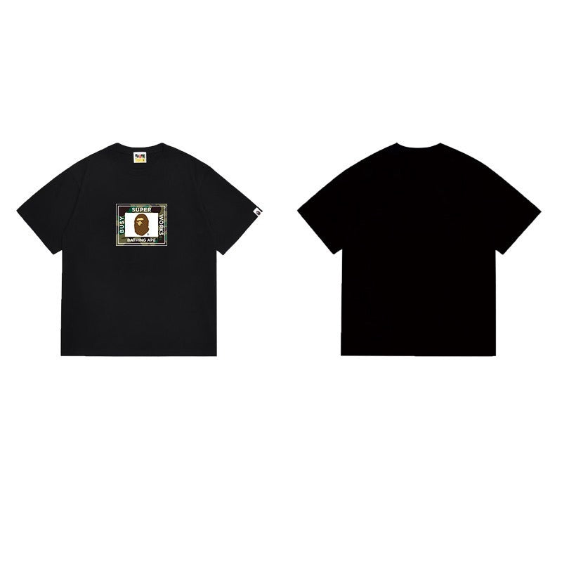 Bathing Shark and ape head print T Shirts NextBlock