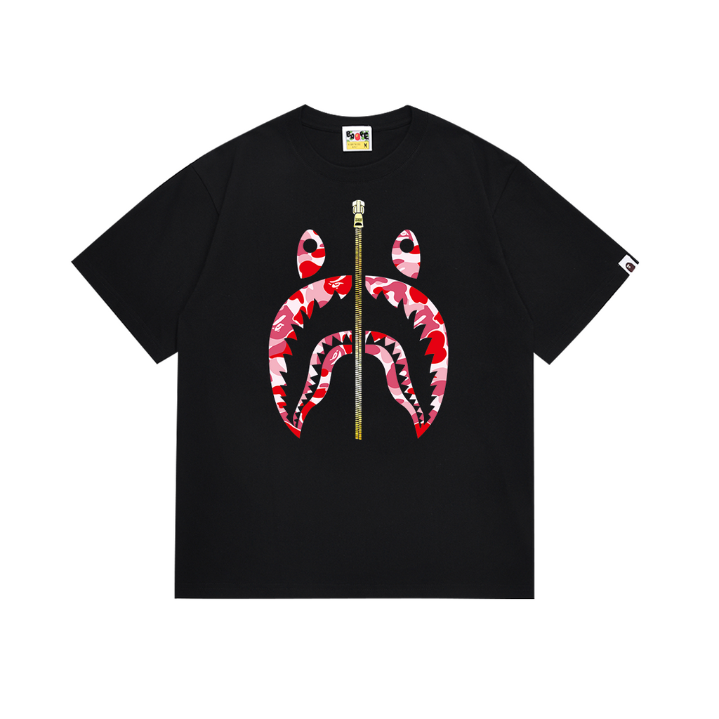 Bathing Shark and ape head print T Shirts NextBlock