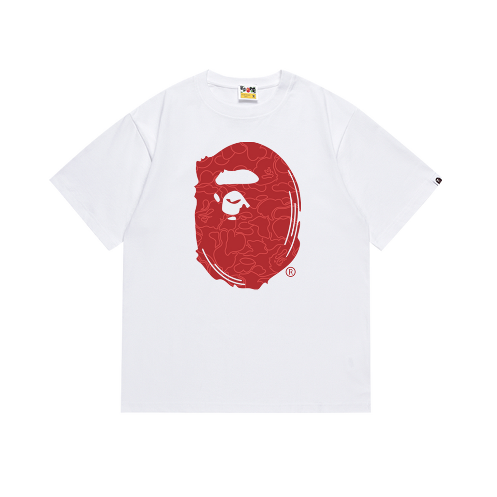 Bathing Shark and ape head print T-Shirt NextBlock