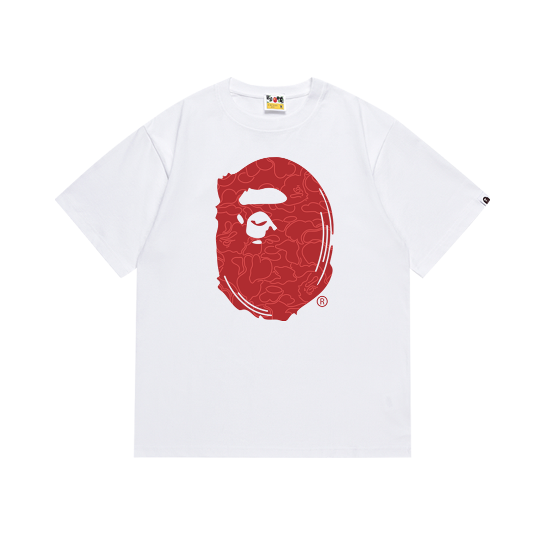 Bathing Shark and ape head print T-Shirt NextBlock