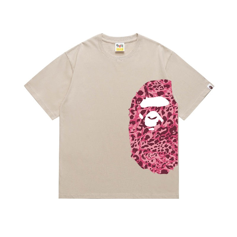Bathing Shark and ape head print T Shirts NextBlock