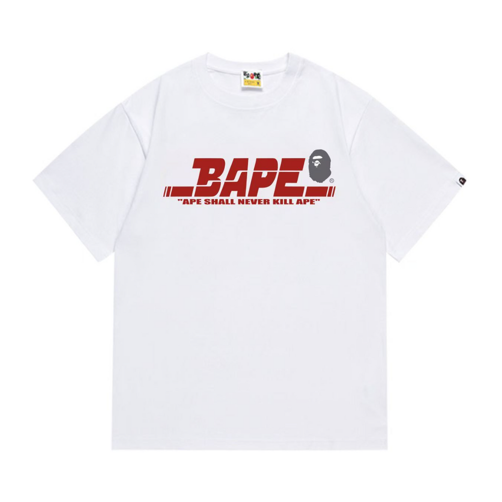 Bathing Shark and ape head print T-Shirt NextBlock