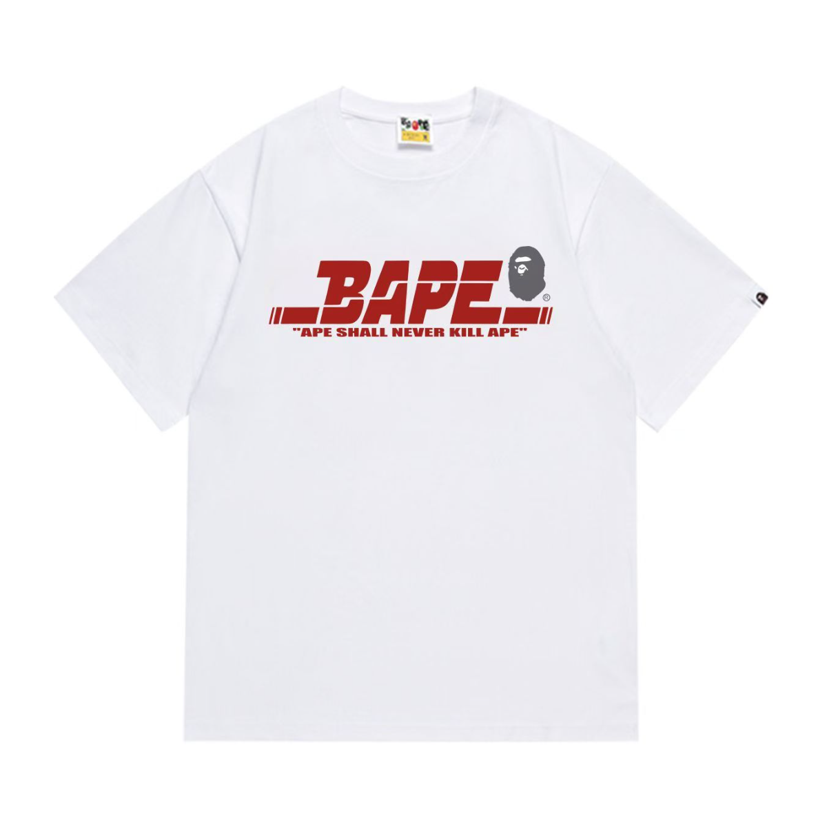 Bathing Shark and ape head print T-Shirt NextBlock