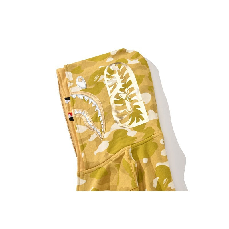 Ape Hoodie Gold Shark Double Hat Camouflage NextBlock