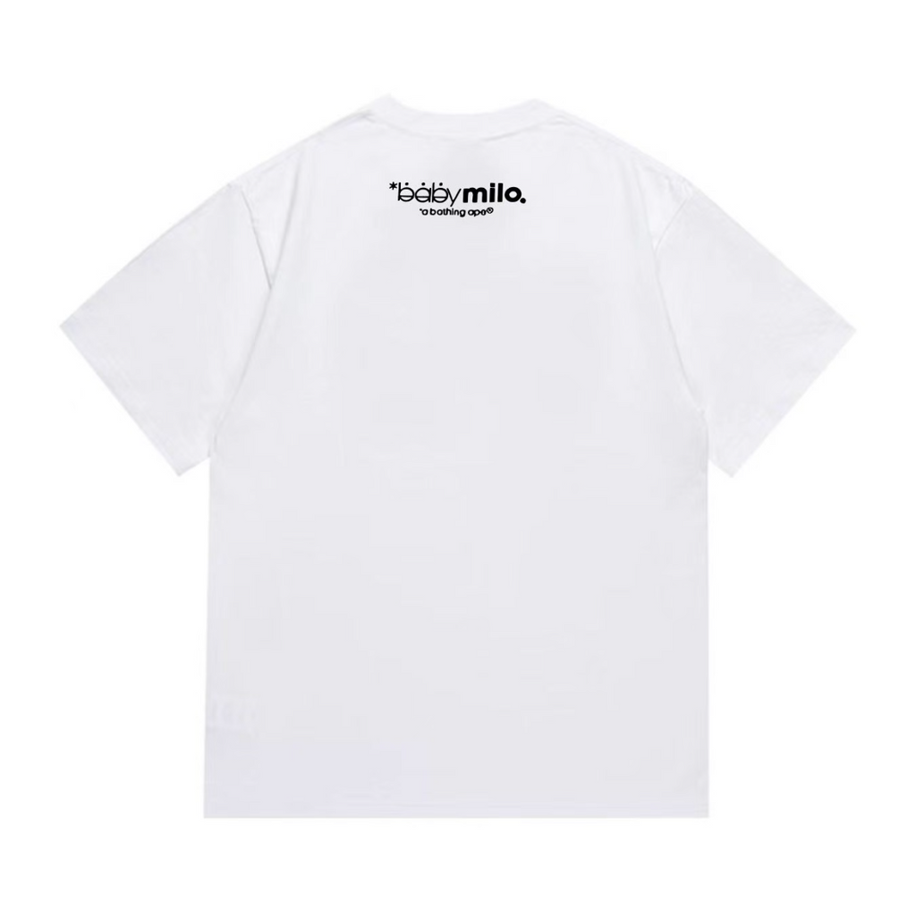 Bathing Shark and ape head print T-Shirt NextBlock