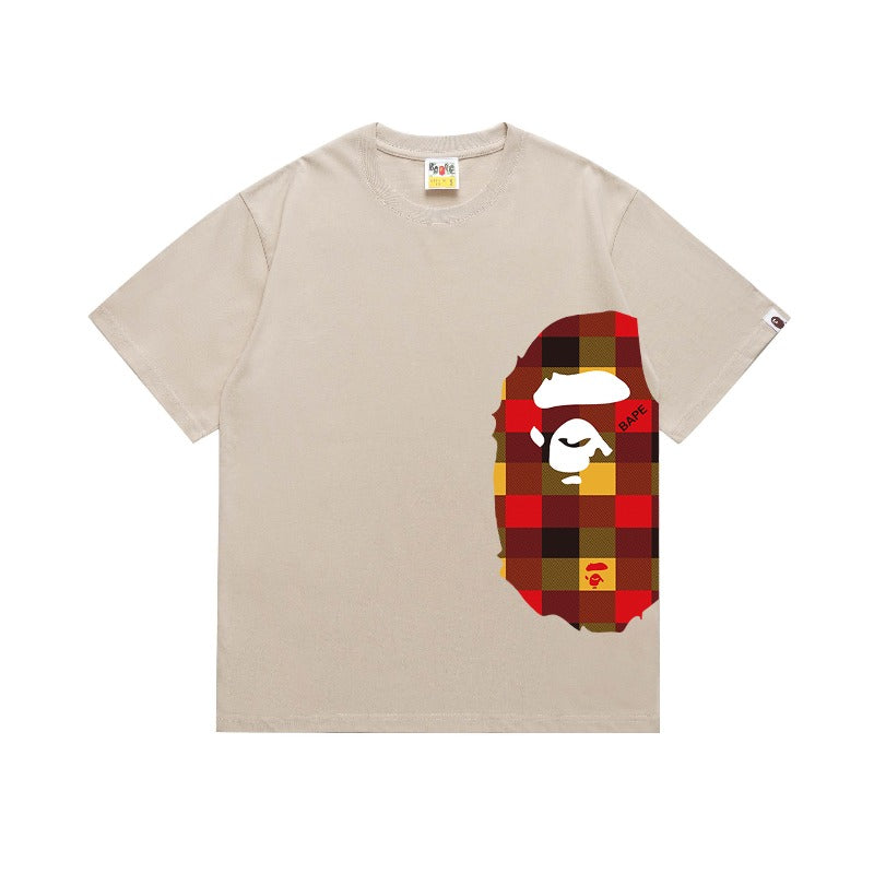 Bathing Shark and ape head print T Shirts NextBlock