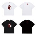 Bathing Shark and ape head print T Shirts NextBlock