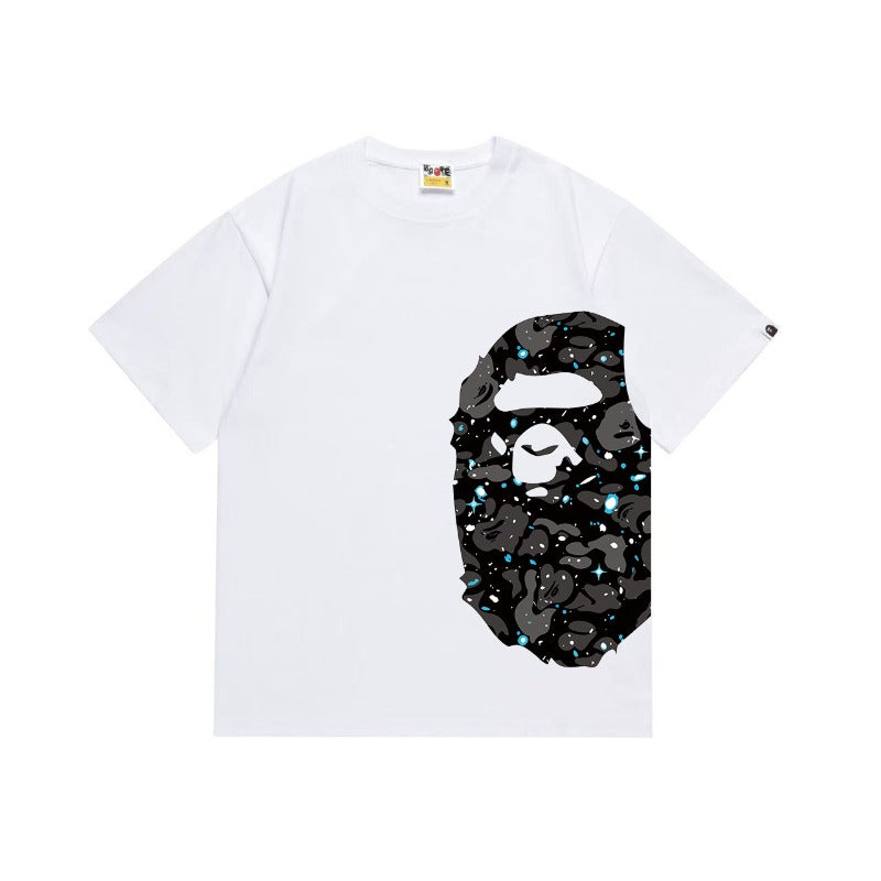 Bathing Shark and ape head print T Shirts NextBlock