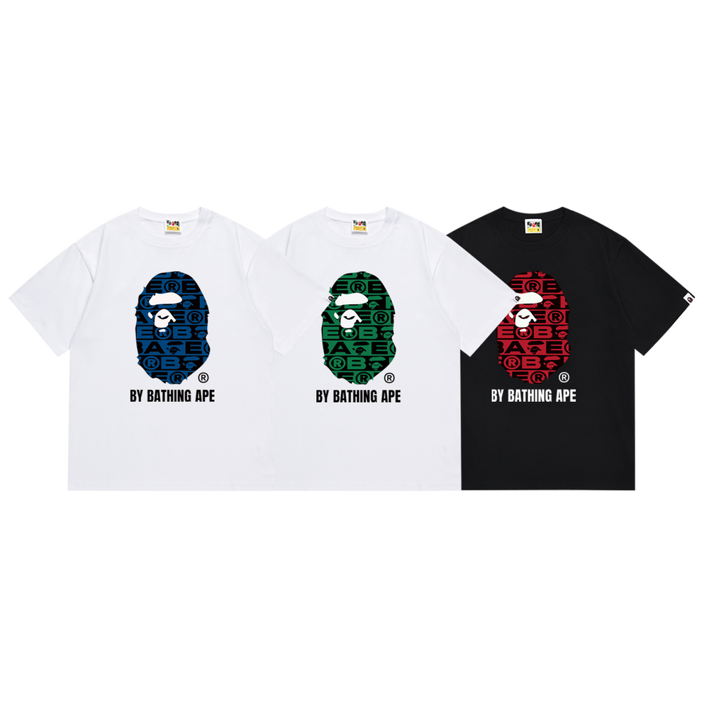 Bathing Shark and ape head print T Shirts NextBlock