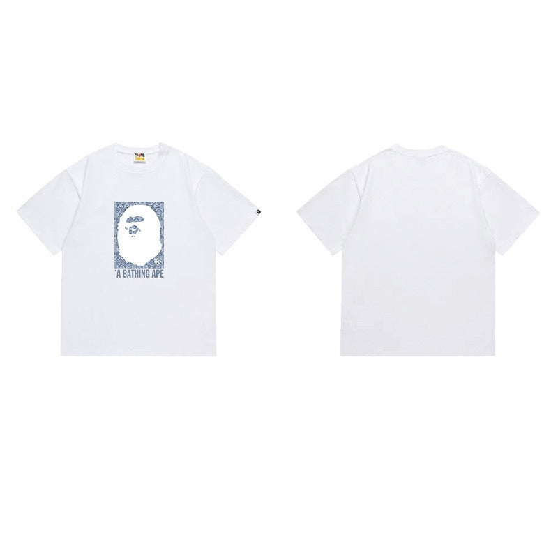 Bathing Shark and ape head print T Shirts NextBlock