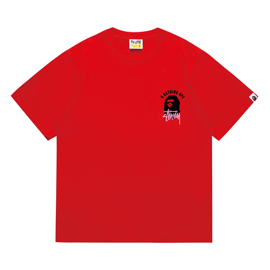 Bathing Shark and ape head print T-Shirt NextBlock
