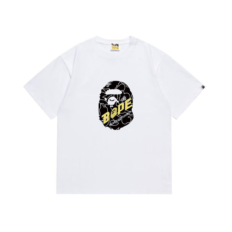 Bathing Shark and ape head print T Shirts NextBlock