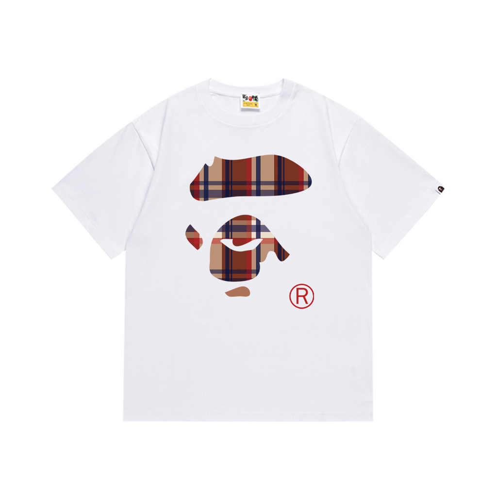 Bathing Shark and ape head print T-Shirt NextBlock