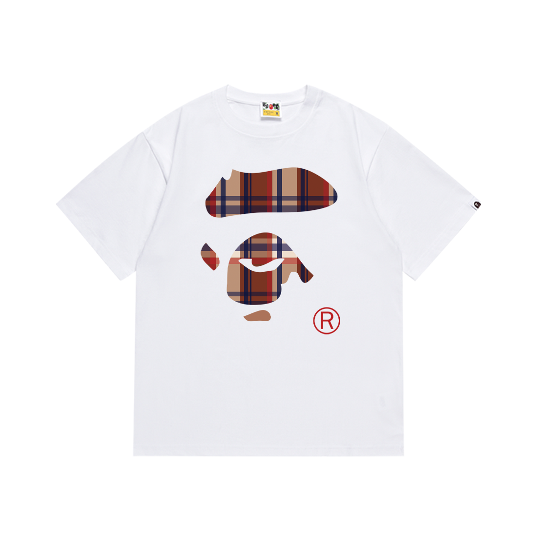 Bathing Shark and ape head print T-Shirt NextBlock