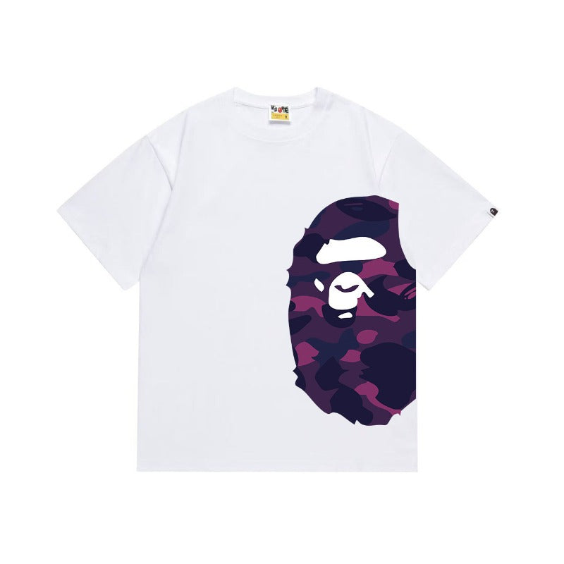 Bathing Shark and ape head print T Shirts NextBlock