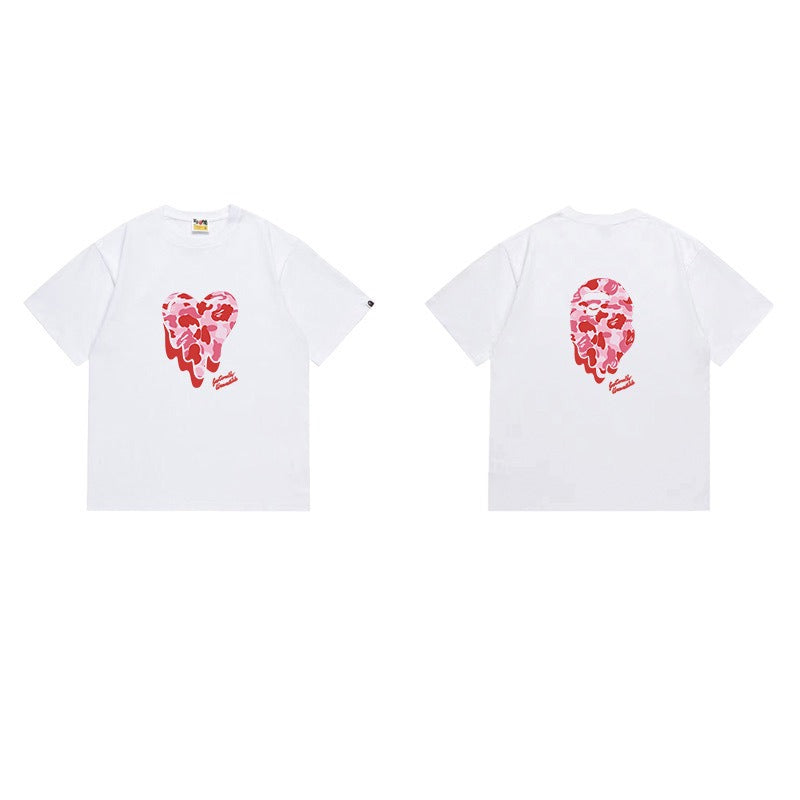 Bathing Shark and ape head print T Shirts NextBlock