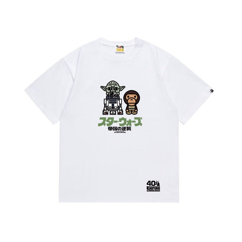 Bathing Shark and ape head print T Shirts NextBlock