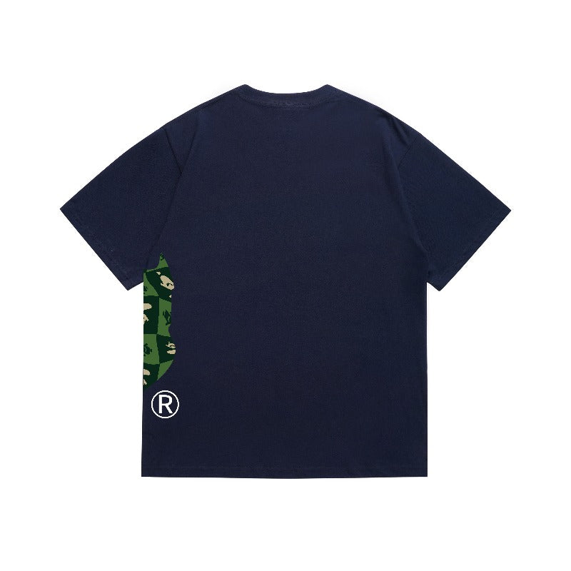 Bathing Shark and ape head print T Shirts NextBlock