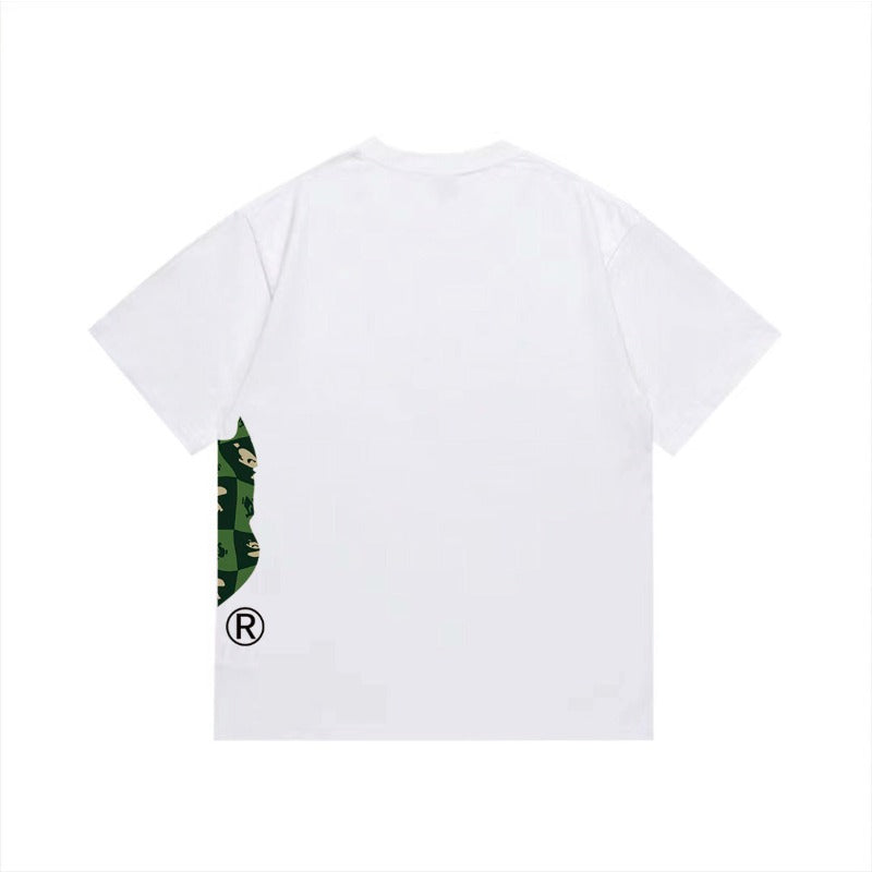 Bathing Shark and ape head print T Shirts NextBlock