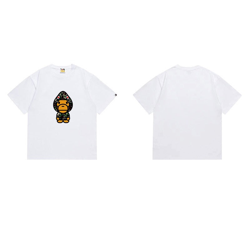 Bathing Shark and ape head print T Shirts NextBlock