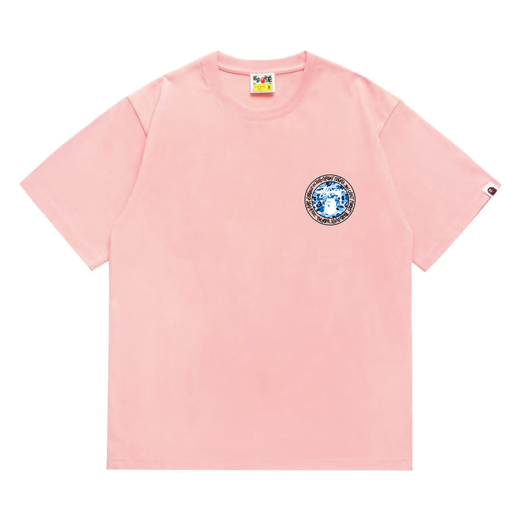 Bathing Shark and ape head print T-Shirt NextBlock