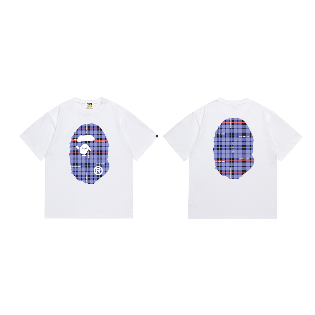 Bathing Shark and ape head print T-Shirt NextBlock